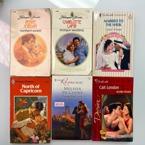 Lot of 6 mixed Harlequin & Silhouette Romance books