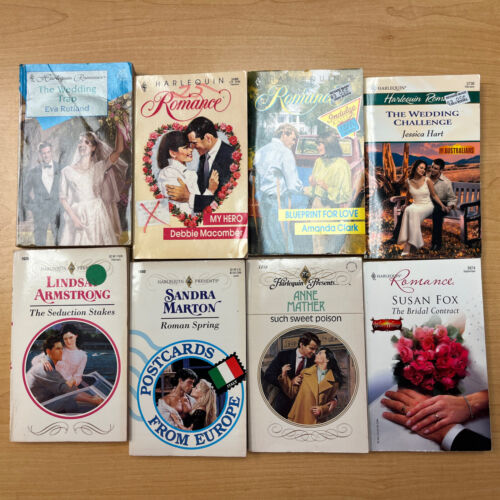 Vintage Books Lot of 15 HARLEQUIN ROMANCE, late 80's to EARLY 2000