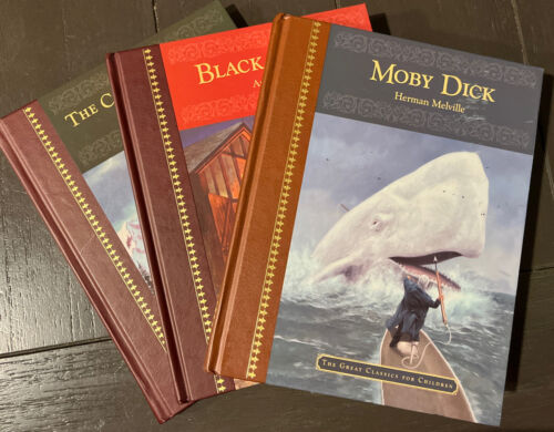 Lot of 3 Great Classics for Children ,BLACK BEAUTY, MOBY DICK, CALL OF THE WILD