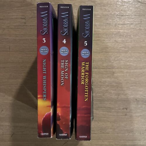 Lot of 3 books - WARRIORS - OMEN OF THE STARS vol. 3, 4, 5, Teen, Cat, fantasy