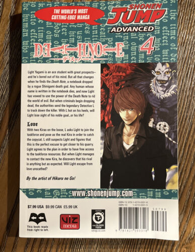 DEATHNOTE, Manga, Shonen Jump, vol 4, Young Adult Graphic Novel