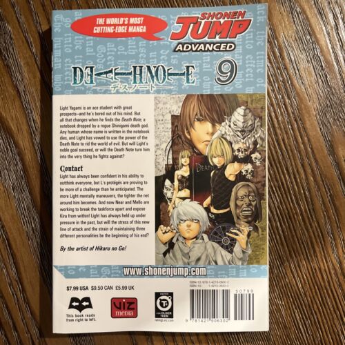 DEATHNOTE, Manga, Shonen Jump, vol 9, Young Adult Graphic Novel