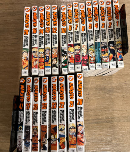 Lot of 23 Manga NARUTO Vols 1-10, 12-15, 18, 20-23, 25-27, 47; English, PB
