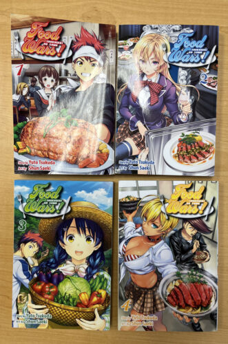 Food Wars! Manga Vol. 1-4 (English), Shokugeki No Soma, Paperback