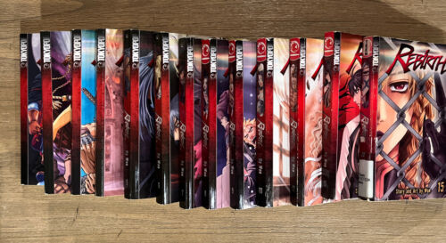 Lot of 14 REBIRTH By Woo; English Manga Vols 1-13 & 15 Graphic Novel Tokyopop