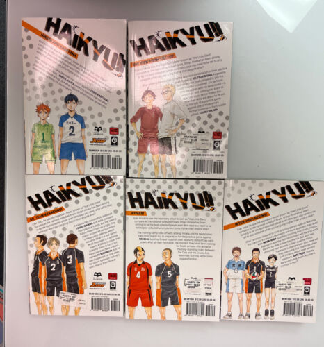 Lot of 5 HAIKYU Manga Volumes, 1-5 ENGLISH Book Set, Volleyball