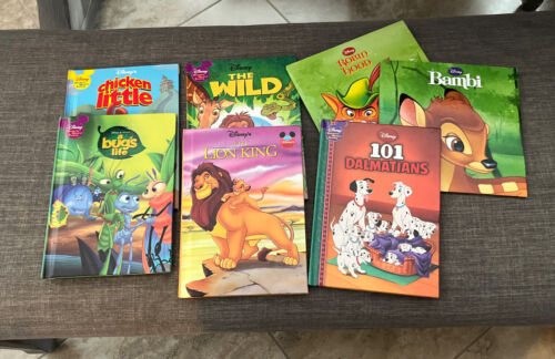 Lot Of 7 Disney HC Books, Young Readers, Kid,- Lion King, Bugs Life Etc.