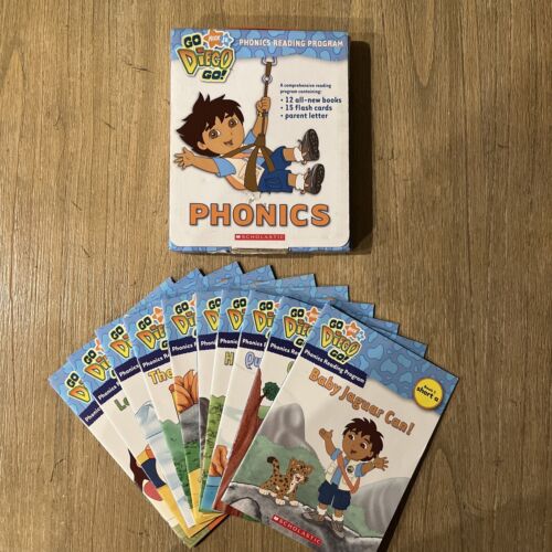 Lot of GO DIEGO GO! Phonics Reading Program Scholastic, 11 books w/ box