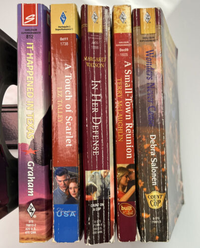 Lot of 5 SUPER ROMANCE Books by Harlequin, feel good stories, paperback