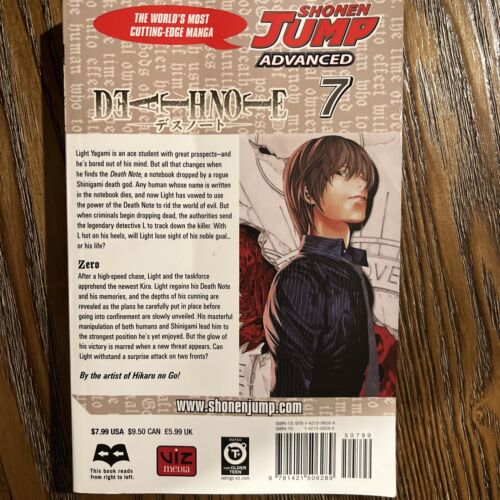 DEATHNOTE, Manga, Shonen Jump, vol 7, Young Adult Graphic Novel