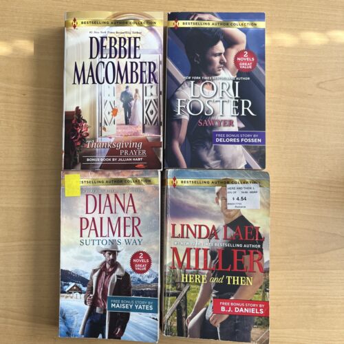 Lot of 4 HARLEQUIN BEST SELLING AUTHOR books, romance, passion, NYT Bestseller