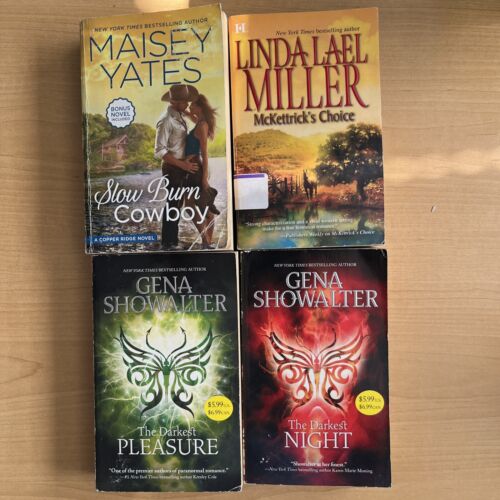 Lot of 4 HARLEQUIN books - NYT Bestselling Authors, paranormal , Texas Cowboy