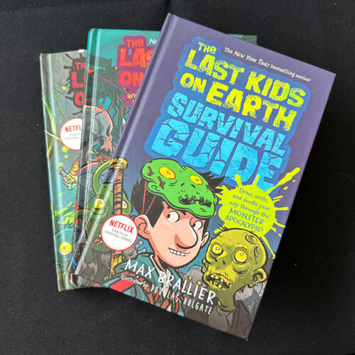Lot of 3 THE LAST KIDS ON EARTH, 2 Books & Survival Guide - Brallier, M. Netflix