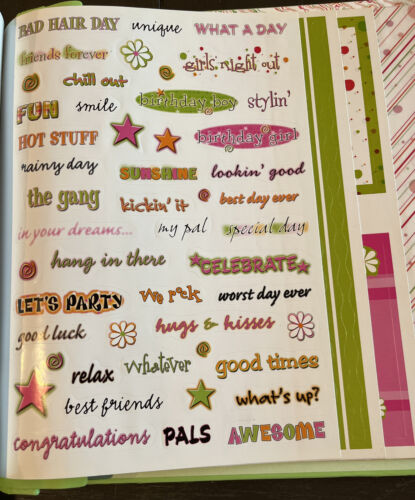 Paper Boutique SCRAPBOOK KIT w/ stickers paper, Hieroglyph rubber stamps & MORE
