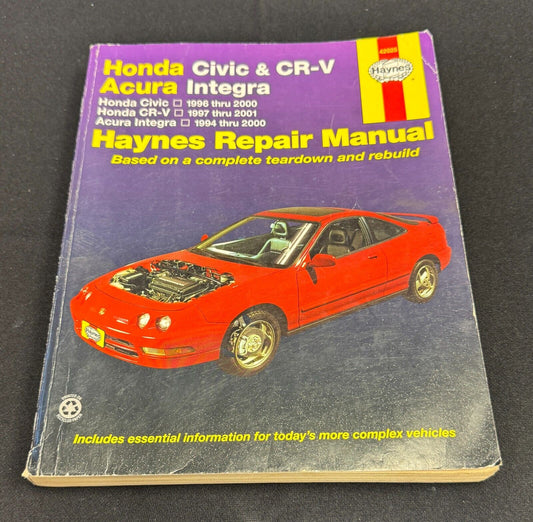 1996-2001 Honda Civic CRV CR-V Integra Repair Service Workshop Manual Book5826