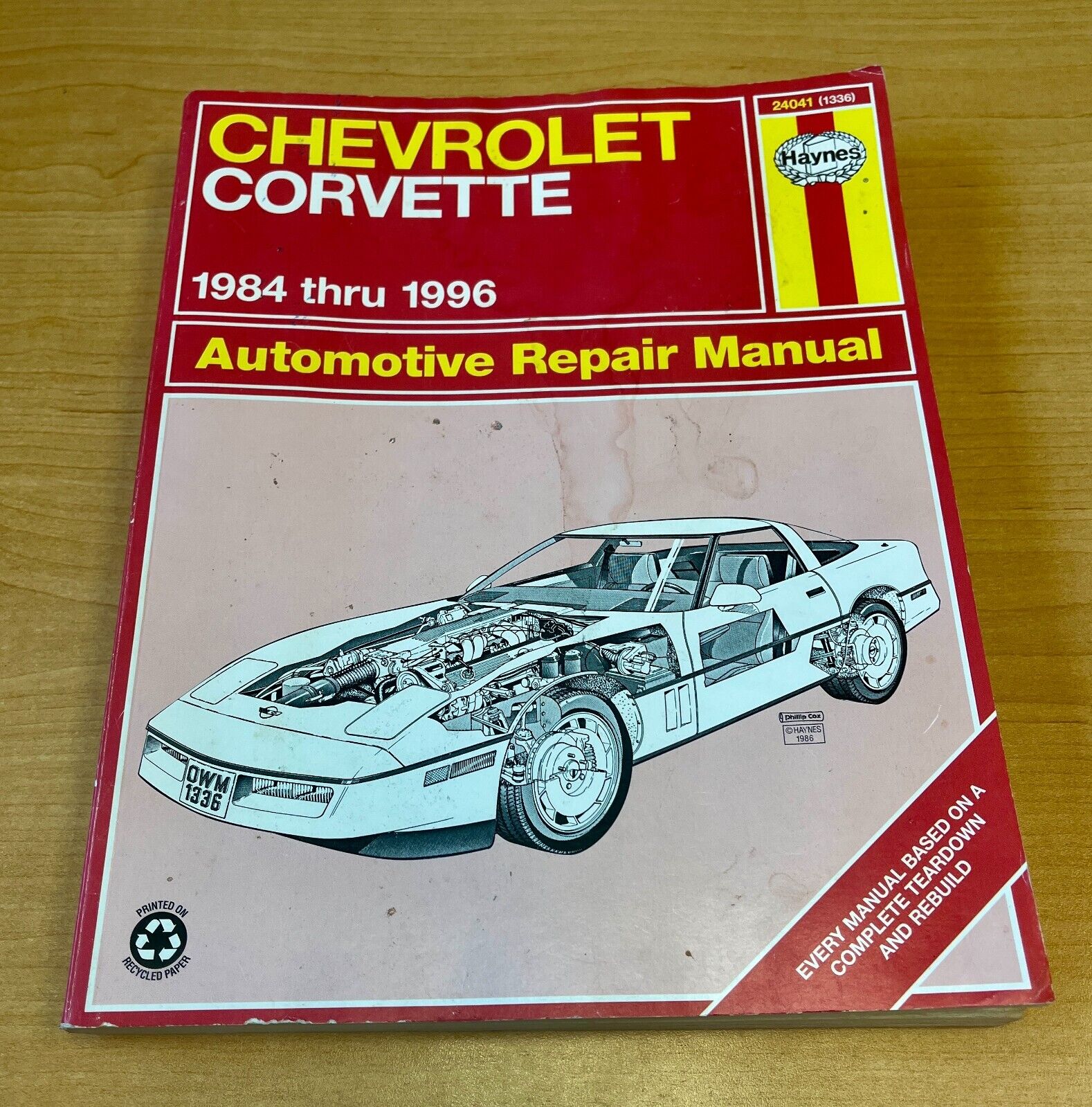 Haynes Repair Manual 24041 for Chevrolet Corvette (1984 Thru 1996)