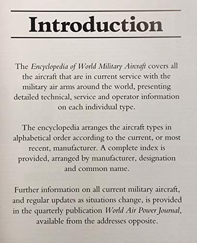 The Encyclopedia of World Military Aircraft
